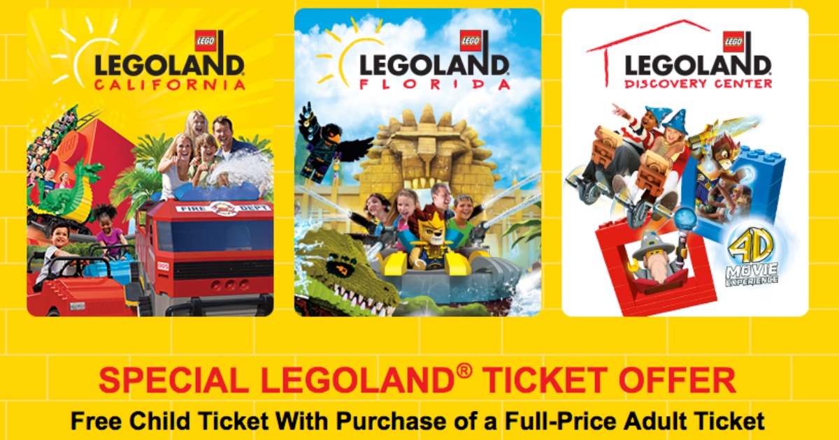 LEGOLAND FREE Child Ticket (84 Value) with Adult Ticket Purchase