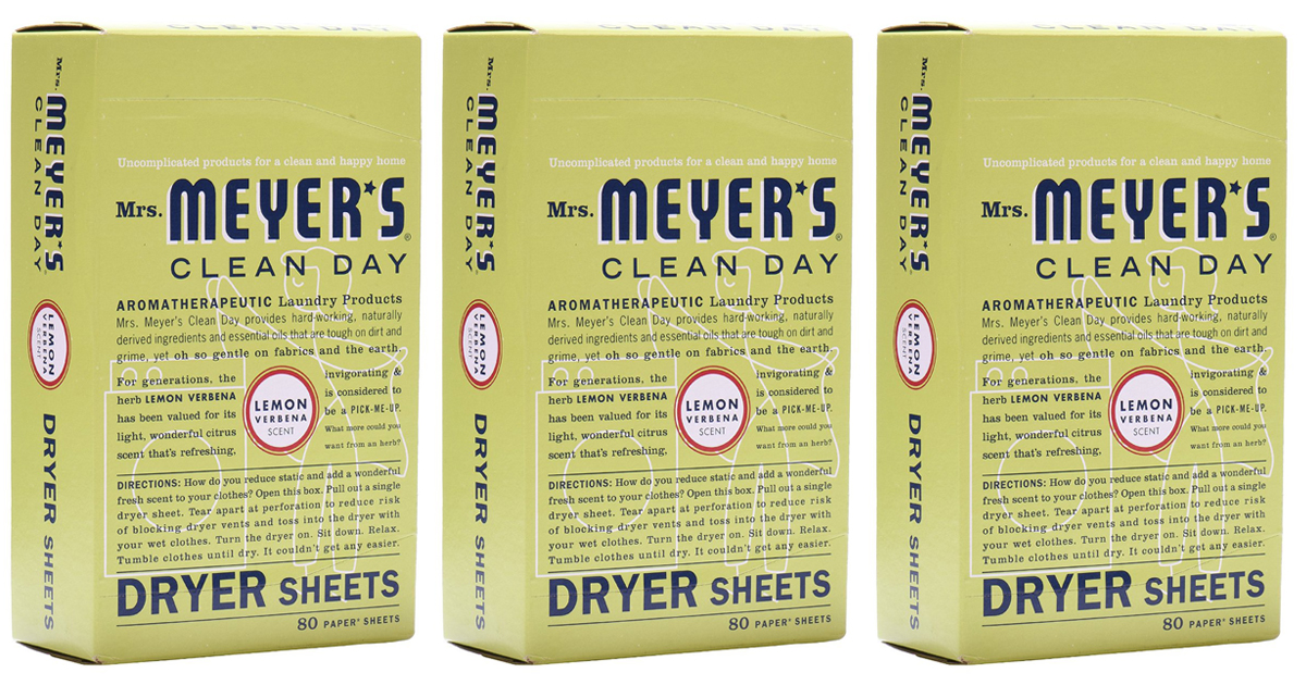 Amazon 80 Count Pack of Mrs. Meyer's Clean Day Dryer Sheets Only 4.06