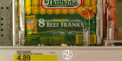 Target: 50% Off Nathan’s Famous Hot Dogs