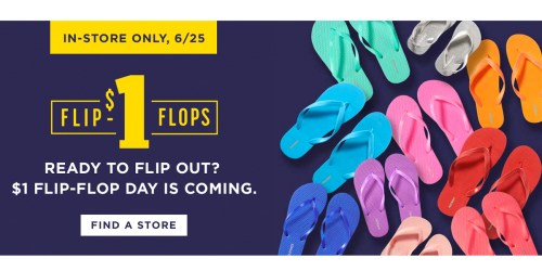 Old Navy: $1 Flip Flops Sale In-Store Tomorrow Only
