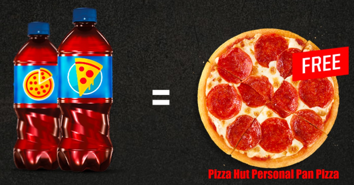 Pizza Hut Free Personal Pan Pizza With Pizza Pepsimoji Bottle Hip2save