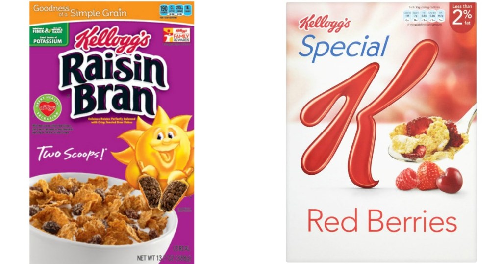 Raisin Bran and Special K Red Berries