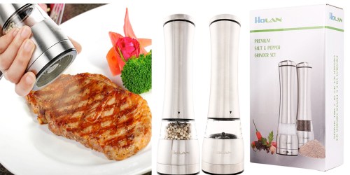 Amazon: Holan Stainless Steel Salt & Pepper Grinder Set Only $18.99 (Regularly $69.99)