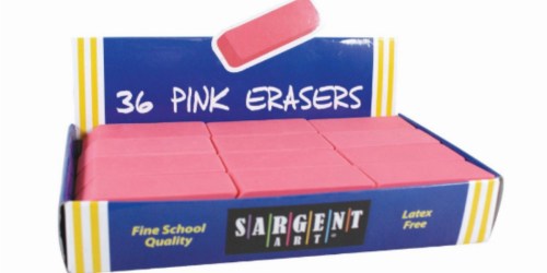 Amazon: Thirty-Six Sargent Art Pink Erasers Only $10.49 (Just 29¢ Per Eraser)