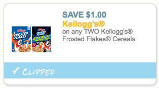 Kellogg's Frosted Flakes Cereal coupon