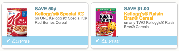 Kellogg's cereal coupons