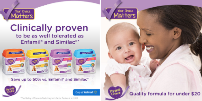 Parent’s Choice Formula Sweepstakes: 5 Win $100 Walmart Gift Cards & More