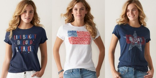 Kohl’s Cardholders: Women’s SONOMA Patriotic Graphic Tee’s Only $3.49 Shipped