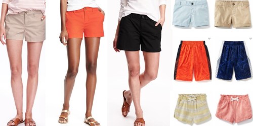 Old Navy: Adult Shorts Only $10 & Kids Shorts Just $8 – In-store & Online (Today Only)