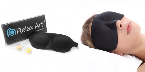 Amazon: Sleep Mask with Ear Plugs Only $6.99 (Regularly $9.99)