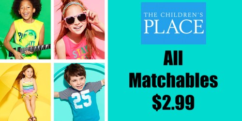 The Children’s Place: All Matchables Only $2.99 (Regularly $9.95) + Free Shipping