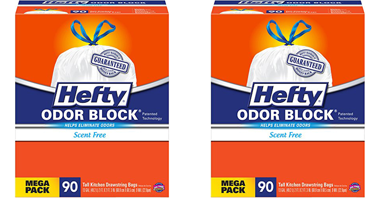 Amazon Hefty 13 Gallon Tall Kitchen Trash Bags 90 Count Only 8 73   Trashbags 