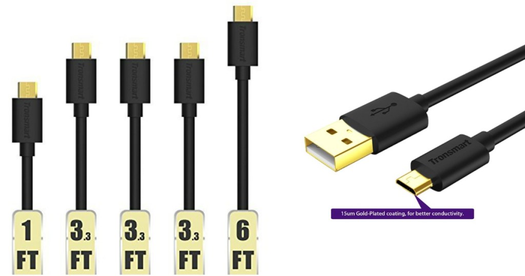 Tronsmart Micro USB Charging Cables