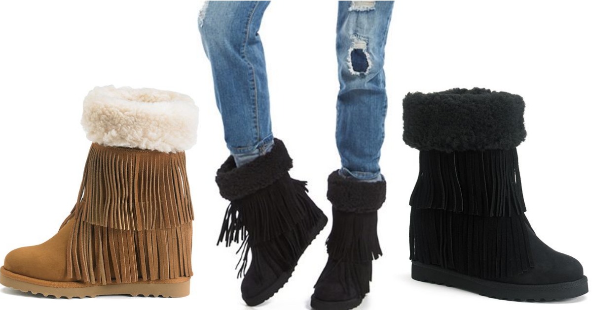 kohls fringe boots