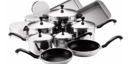 Amazon: Farberware Classic Stainless Steel 17-Piece Cookware Set Only $35.95 (Was $105)