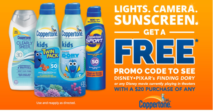 Coppertone Finding Dory offer
