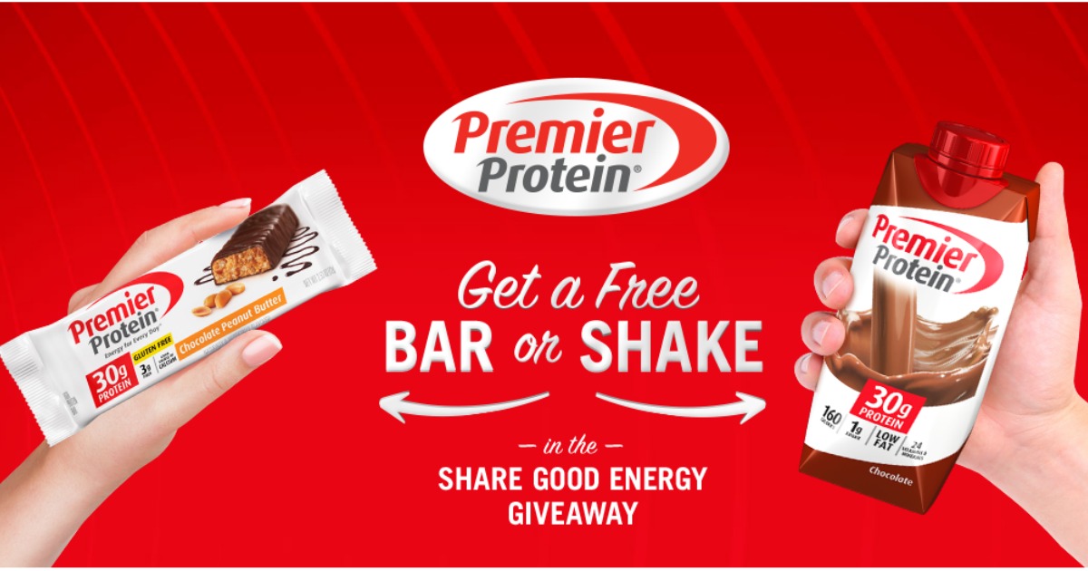 FREE Premier Protein Bar or Shake Sample