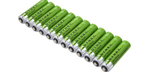 Best Buy: Dynex Rechargeable AAA Batteries 12-Count Pack Only $5.99 (Regularly $19.99)