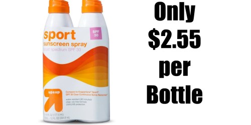 Target: Up & Up Sunscreen Spray Only $2.55 Per Bottle (Today Only)