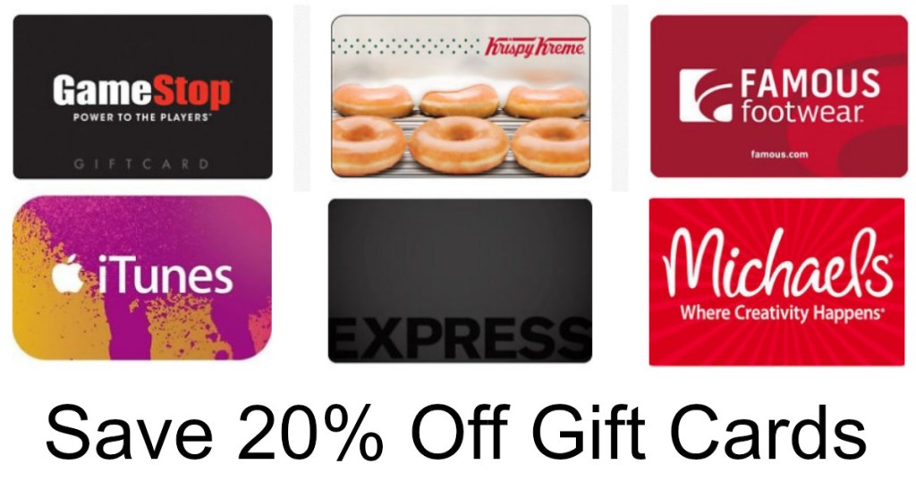 20% Off Select Gift Cards = $50 Famous Footwear Gift Card Only $40