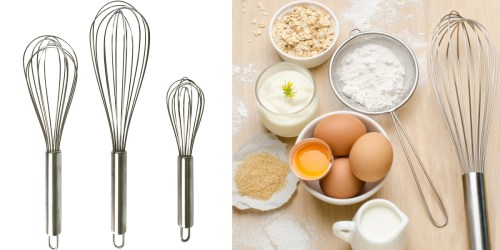 Amazon: Stainless Steel Wire Whisk 3 Piece Set Only $6.99 (Regularly $25.99)