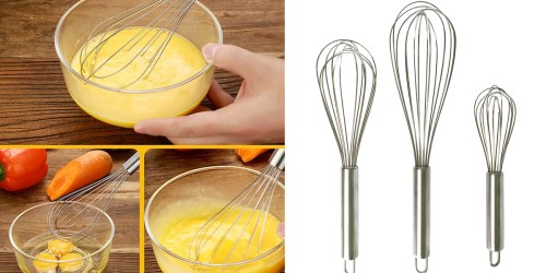 Amazon: Stainless Steel Wire Whisk 3 Piece Set ONLY $6.88 (Regularly $25.99)