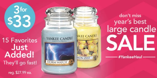 Yankee Candle: Large Jar Candles ONLY $11 Each Shipped (Regularly $27.99)