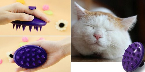 Amazon: Silicone Cat Grooming Brush ONLY $9.99