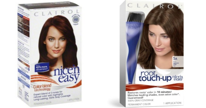 Clairol Nice 'N Easy and Root Touch Up
