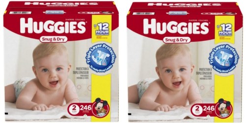 Huggies Size 2 Diapers 246-Count Only $30.35 Shipped (Just 12¢ Per Diaper!)