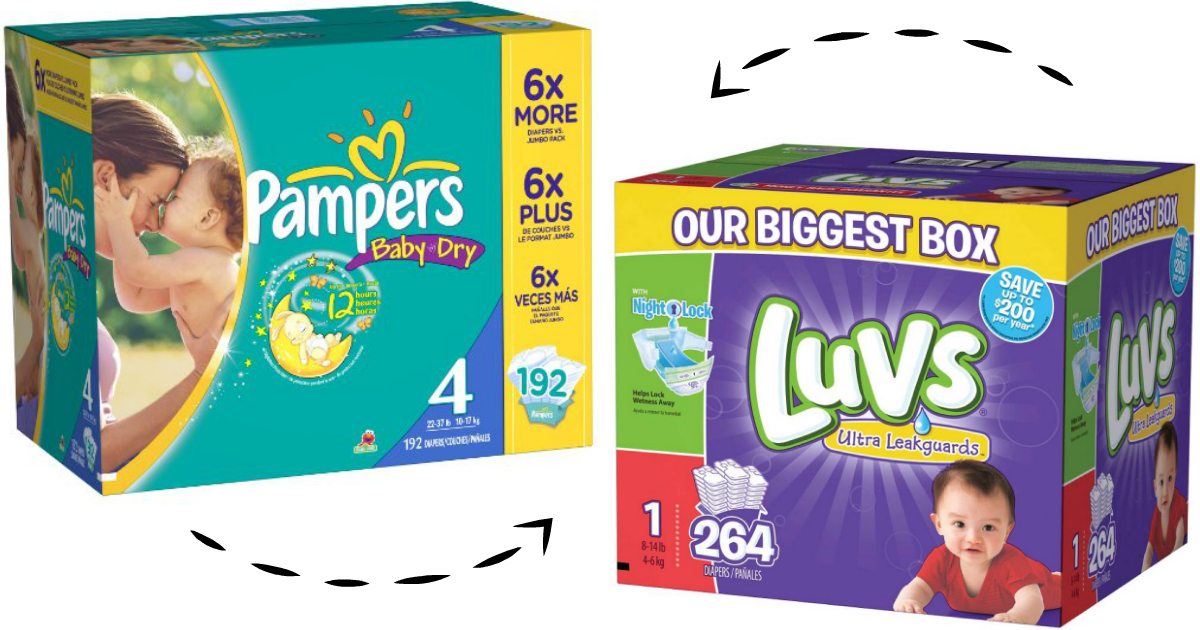 New $2/1 Pampers & Luvs Diapers Coupons = Nice Deals at Target & Rite Aid