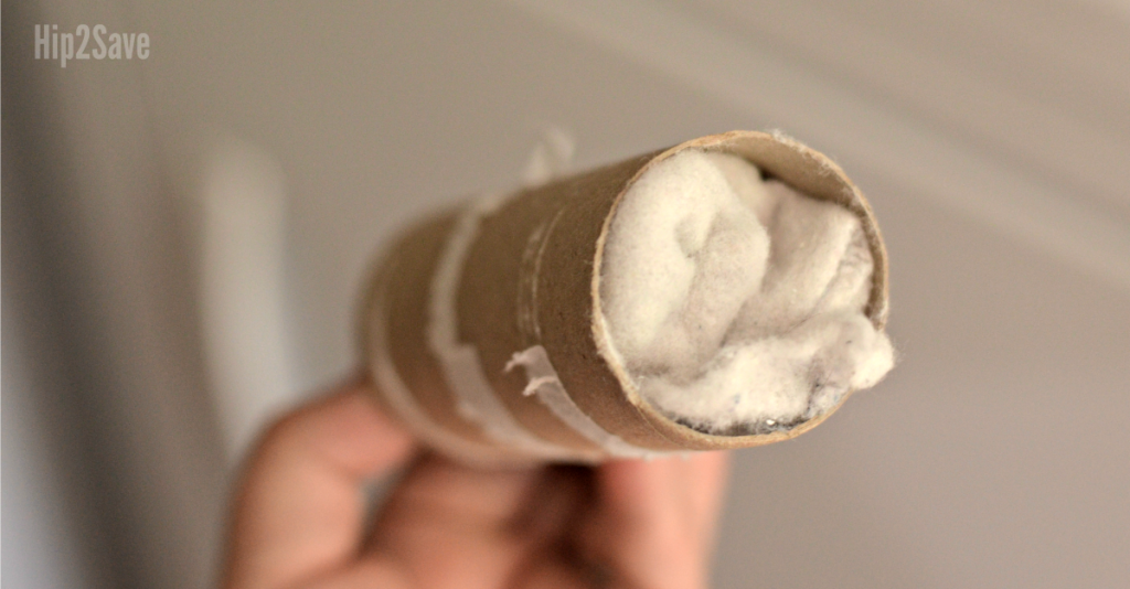 dryer lint in toilet paper tube