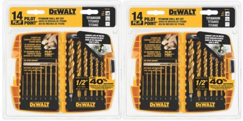 Amazon: DEWALT 14-Piece Titanium Drill Bit Set Only $12.99 – Best Price
