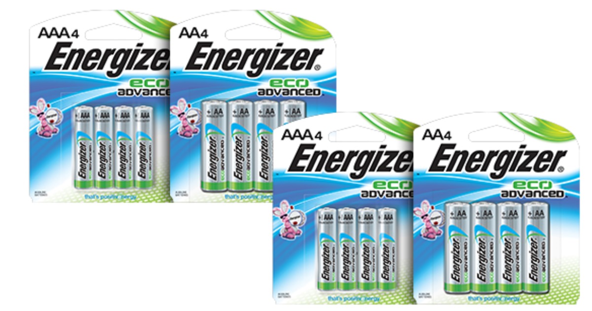 Walgreens: Energizer ECO Advanced AA/AAA Batteries 4 Pack Only 34¢ • Hip2Save