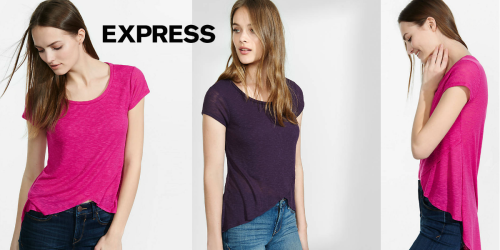 Express.com: Free Shipping Sitewide + 50% Off Clearance = $4.99 Women’s Tees (Reg. $24.90)