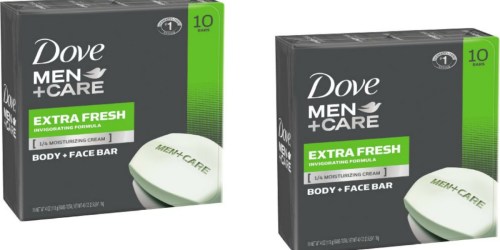 Amazon: Dove Men+Care Body & Face Bar 10 Pack Only $8.16 Shipped  (Just 82¢ Per Bar)