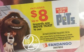 secret life of pets movie ticket