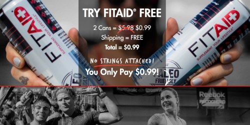 2 Cans of FitAid Workout Supplement Only $0.99 Shipped