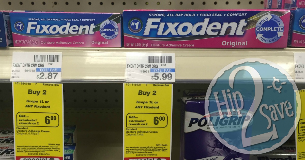 CVS Better Than FREE Fixodent Denture Adhesive Cream