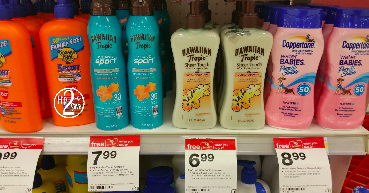 Target Hawaiian Tropic Suncreen ONLY 1.74 Each After Gift Card (Regularly 6.99)