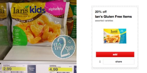 Target Cartwheel: 20% Off Ian’s Gluten-Free Items = Ian’s Kids AlphaTots Only 39¢