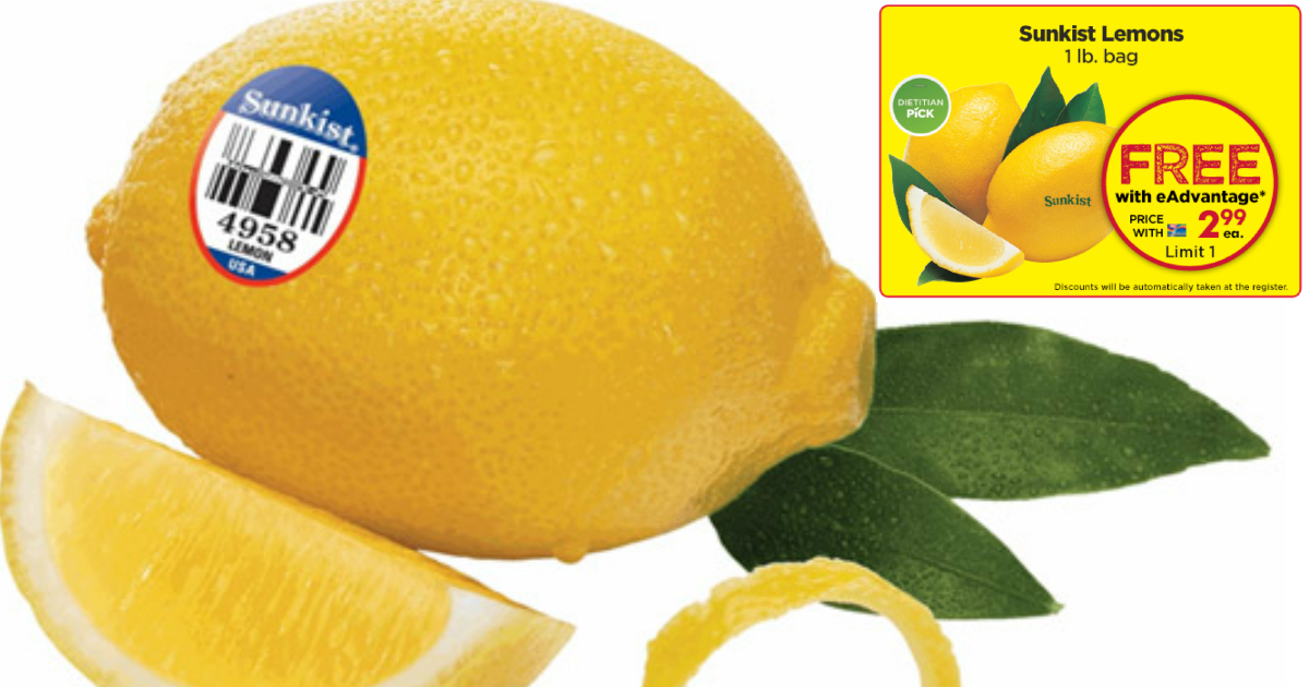 Giant Eagle FREE Bag of Sunkist Lemons eCoupon