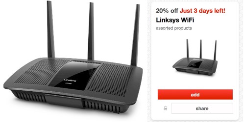 Target Cartwheel: 20% Off Linksys WiFi Products = Router Only $159.99 (Regularly $199)