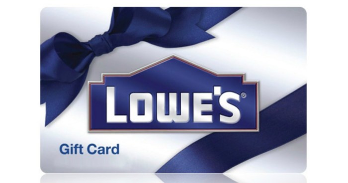Lowe's gift card