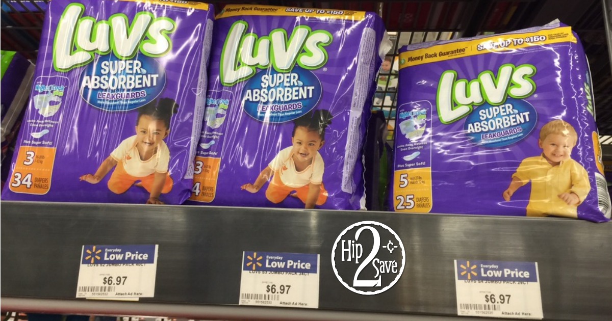 Walmart Luvs Jumbo Pack Diapers Only 4.97