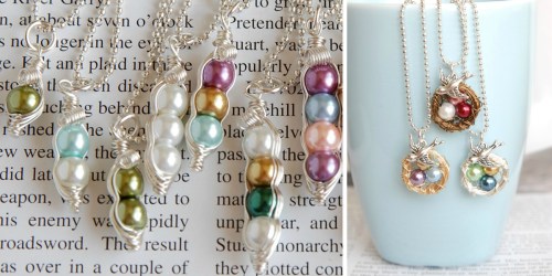 Mama’s Sweet Peas Personalized Necklace or Mama Bird Nest Necklace ONLY $7.98 Shipped