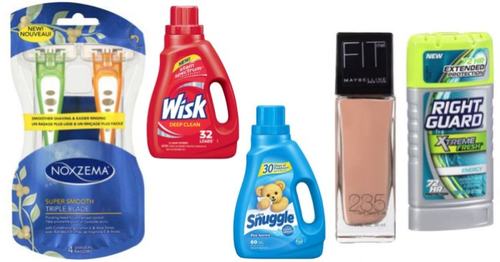 Noxzema, Wisk, Snuggle, Maybelline and more