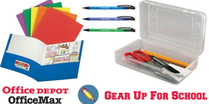 Office Depot/Max: 1¢ School Supply Deals Starting July 24th (Folders, Pencils & More)