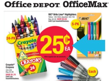 Office DepotOfficeMax Crayola sale