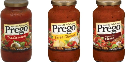 $1/2 Prego Pasta Sauce Coupon = $1.37 Per Jar at Target